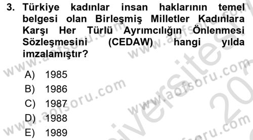 Sosyal Hizmet Mevzuatı Dersi 2023 - 2024 Yılı Yaz Okulu Sınav Soruları 3. Soru