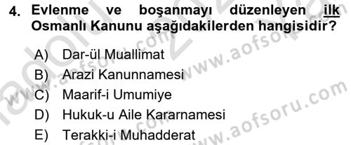 Sosyal Hizmet Mevzuatı Dersi 2023 - 2024 Yılı Yaz Okulu Sınav Soruları 4. Soru
