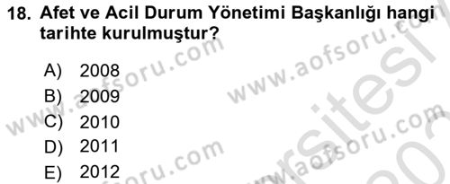 Sosyal Hizmet Mevzuatı Dersi 2024 - 2025 Yılı (Final) Dönem Sonu Sınav Soruları 18. Soru
