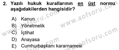 Sosyal Hizmet Mevzuatı Dersi 2024 - 2025 Yılı (Final) Dönem Sonu Sınav Soruları 2. Soru