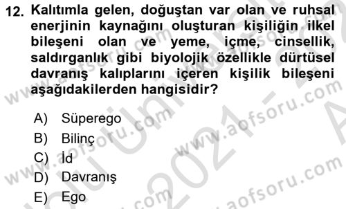 Sosyal Hizmet Kuram Ve Yaklaşımları Dersi 2021 - 2022 Yılı (Vize) Ara Sınav Soruları 12. Soru
