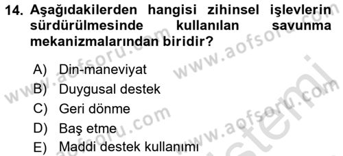 Sosyal Hizmet Kuram Ve Yaklaşımları Dersi Ara Sınavı Deneme Sınav Soruları 14. Soru