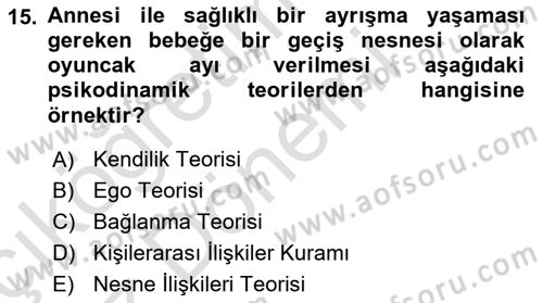 Sosyal Hizmet Kuram Ve Yaklaşımları Dersi Ara Sınavı Deneme Sınav Soruları 15. Soru