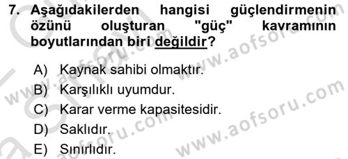 Sosyal Hizmet Kuram Ve Yaklaşımları Dersi 2021 - 2022 Yılı (Vize) Ara Sınav Soruları 7. Soru