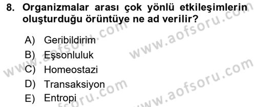 Sosyal Hizmet Kuram Ve Yaklaşımları Dersi 2021 - 2022 Yılı (Vize) Ara Sınav Soruları 8. Soru