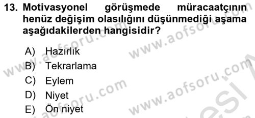 Sosyal Hizmet Kuram Ve Yaklaşımları Dersi 2021 - 2022 Yılı (Final) Dönem Sonu Sınavı 13. Soru