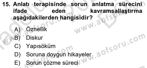 Sosyal Hizmet Kuram Ve Yaklaşımları Dersi 2021 - 2022 Yılı (Final) Dönem Sonu Sınav Soruları 15. Soru