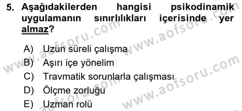 Sosyal Hizmet Kuram Ve Yaklaşımları Dersi 2021 - 2022 Yılı (Final) Dönem Sonu Sınav Soruları 5. Soru