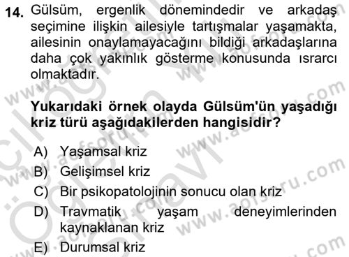Sosyal Hizmet Kuram Ve Yaklaşımları Dersi 2021 - 2022 Yılı Yaz Okulu Sınav Soruları 14. Soru
