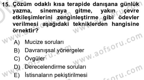 Sosyal Hizmet Kuram Ve Yaklaşımları Dersi 2021 - 2022 Yılı Yaz Okulu Sınav Soruları 15. Soru