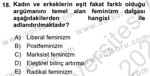 Sosyal Hizmet Kuram Ve Yaklaşımları Dersi 2021 - 2022 Yılı Yaz Okulu Sınav Soruları 18. Soru