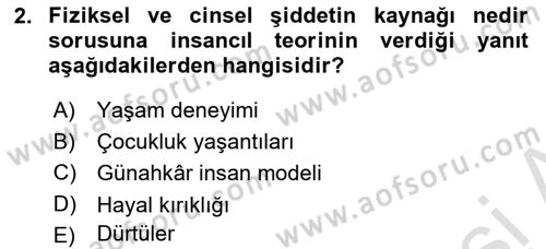 Sosyal Hizmet Kuram Ve Yaklaşımları Dersi 2021 - 2022 Yılı Yaz Okulu Sınav Soruları 2. Soru