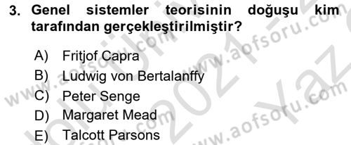 Sosyal Hizmet Kuram Ve Yaklaşımları Dersi 2021 - 2022 Yılı Yaz Okulu Sınav Soruları 3. Soru