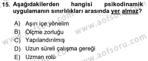 Sosyal Hizmet Kuram Ve Yaklaşımları Dersi 2022 - 2023 Yılı (Vize) Ara Sınav Soruları 15. Soru