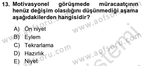 Sosyal Hizmet Kuram Ve Yaklaşımları Dersi 2022 - 2023 Yılı (Final) Dönem Sonu Sınav Soruları 13. Soru