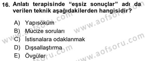 Sosyal Hizmet Kuram Ve Yaklaşımları Dersi 2022 - 2023 Yılı (Final) Dönem Sonu Sınav Soruları 16. Soru