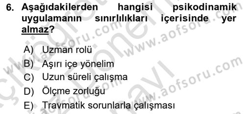 Sosyal Hizmet Kuram Ve Yaklaşımları Dersi 2022 - 2023 Yılı (Final) Dönem Sonu Sınav Soruları 6. Soru