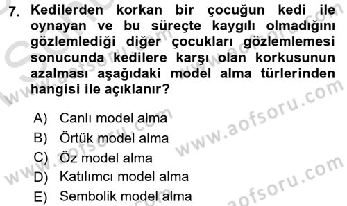 Sosyal Hizmet Kuram Ve Yaklaşımları Dersi 2022 - 2023 Yılı (Final) Dönem Sonu Sınav Soruları 7. Soru