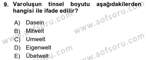 Sosyal Hizmet Kuram Ve Yaklaşımları Dersi 2022 - 2023 Yılı (Final) Dönem Sonu Sınav Soruları 9. Soru