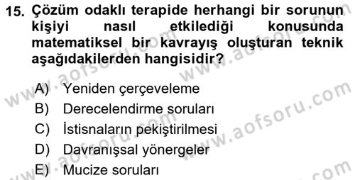 Sosyal Hizmet Kuram Ve Yaklaşımları Dersi 2022 - 2023 Yılı Yaz Okulu Sınav Soruları 15. Soru
