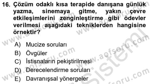 Sosyal Hizmet Kuram Ve Yaklaşımları Dersi 2022 - 2023 Yılı Yaz Okulu Sınav Soruları 16. Soru