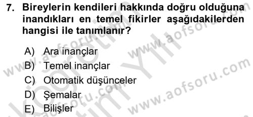 Sosyal Hizmet Kuram Ve Yaklaşımları Dersi 2022 - 2023 Yılı Yaz Okulu Sınav Soruları 7. Soru