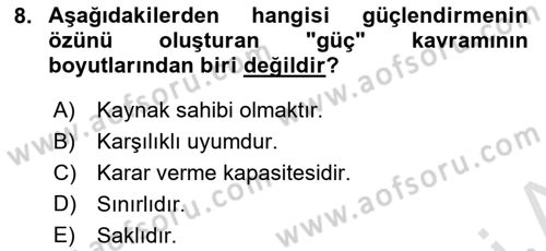 Sosyal Hizmet Kuram Ve Yaklaşımları Dersi 2023 - 2024 Yılı (Vize) Ara Sınav Soruları 8. Soru