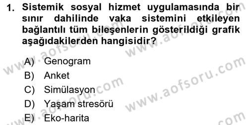 Sosyal Hizmet Kuram Ve Yaklaşımları Dersi 2023 - 2024 Yılı (Final) Dönem Sonu Sınav Soruları 1. Soru