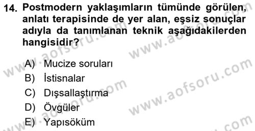 Sosyal Hizmet Kuram Ve Yaklaşımları Dersi 2023 - 2024 Yılı (Final) Dönem Sonu Sınav Soruları 14. Soru