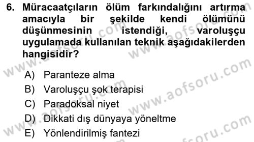Sosyal Hizmet Kuram Ve Yaklaşımları Dersi 2023 - 2024 Yılı (Final) Dönem Sonu Sınav Soruları 6. Soru
