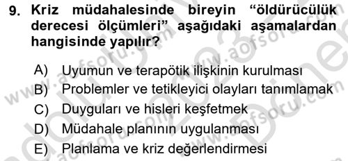 Sosyal Hizmet Kuram Ve Yaklaşımları Dersi 2023 - 2024 Yılı (Final) Dönem Sonu Sınav Soruları 9. Soru