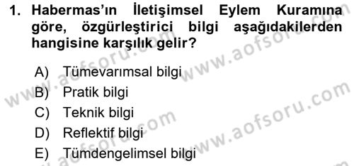 Sosyal Hizmet Kuram Ve Yaklaşımları Dersi 2024 - 2025 Yılı (Vize) Ara Sınav Soruları 1. Soru