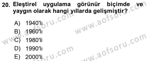 Sosyal Hizmet Kuram Ve Yaklaşımları Dersi 2024 - 2025 Yılı (Final) Dönem Sonu Sınav Soruları 20. Soru
