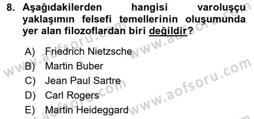 Sosyal Hizmet Kuram Ve Yaklaşımları Dersi 2024 - 2025 Yılı (Final) Dönem Sonu Sınav Soruları 8. Soru