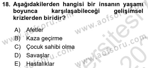 Bireylerle Sosyal Hizmet Dersi 2024 - 2025 Yılı (Vize) Ara Sınav Soruları 18. Soru