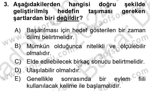 Bireylerle Sosyal Hizmet Dersi 2024 - 2025 Yılı (Vize) Ara Sınav Soruları 3. Soru