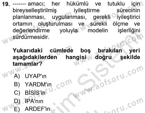 Sosyal Hizmette Kayıt Tutma Ve Rapor Yazma Dersi 2020 - 2021 Yılı Yaz Okulu Sınav Soruları 19. Soru