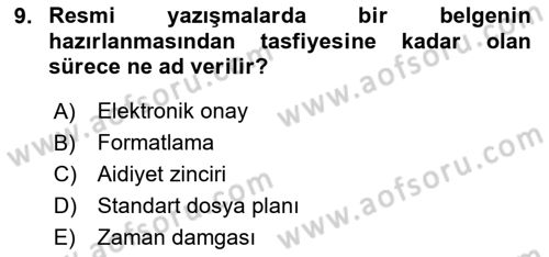 Sosyal Hizmette Kayıt Tutma Ve Rapor Yazma Dersi 2020 - 2021 Yılı Yaz Okulu Sınav Soruları 9. Soru