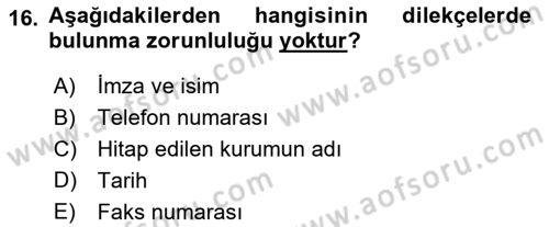 Sosyal Hizmette Kayıt Tutma Ve Rapor Yazma Dersi 2021 - 2022 Yılı (Vize) Ara Sınav Soruları 16. Soru