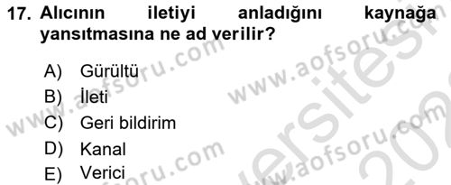 Sosyal Hizmette Kayıt Tutma Ve Rapor Yazma Dersi 2021 - 2022 Yılı (Vize) Ara Sınav Soruları 17. Soru