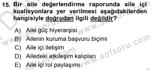 Sosyal Hizmette Kayıt Tutma Ve Rapor Yazma Dersi 2021 - 2022 Yılı (Final) Dönem Sonu Sınav Soruları 15. Soru
