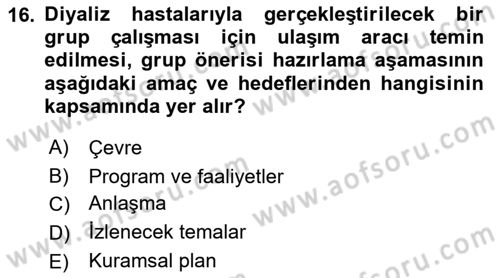 Sosyal Hizmette Kayıt Tutma Ve Rapor Yazma Dersi 2021 - 2022 Yılı Yaz Okulu Sınav Soruları 16. Soru