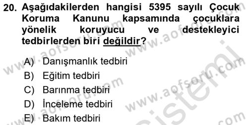 Sosyal Hizmette Kayıt Tutma Ve Rapor Yazma Dersi 2021 - 2022 Yılı Yaz Okulu Sınav Soruları 20. Soru