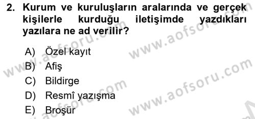 Sosyal Hizmette Kayıt Tutma Ve Rapor Yazma Dersi 2022 - 2023 Yılı Yaz Okulu Sınav Soruları 2. Soru