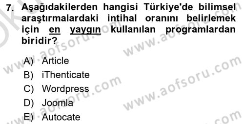 Sosyal Hizmette Kayıt Tutma Ve Rapor Yazma Dersi 2022 - 2023 Yılı Yaz Okulu Sınav Soruları 7. Soru