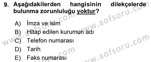 Sosyal Hizmette Kayıt Tutma Ve Rapor Yazma Dersi 2022 - 2023 Yılı Yaz Okulu Sınav Soruları 9. Soru