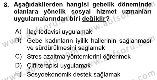 İnsan Davranışı Ve Sosyal Çevre 1 Dersi 2017 - 2018 Yılı (Vize) Ara Sınav Soruları 8. Soru