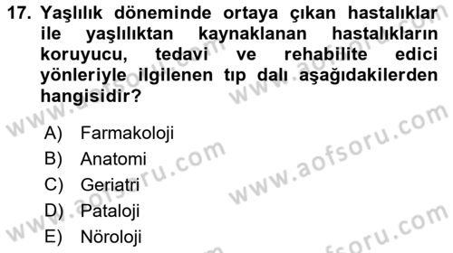 İnsan Davranışı Ve Sosyal Çevre 1 Dersi 2017 - 2018 Yılı (Final) Dönem Sonu Sınav Soruları 17. Soru