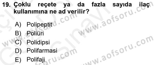 İnsan Davranışı Ve Sosyal Çevre 1 Dersi 2017 - 2018 Yılı (Final) Dönem Sonu Sınav Soruları 19. Soru