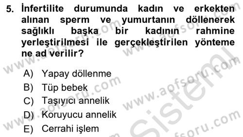 İnsan Davranışı Ve Sosyal Çevre 1 Dersi 2018 - 2019 Yılı 3 Ders Sınav Soruları 5. Soru